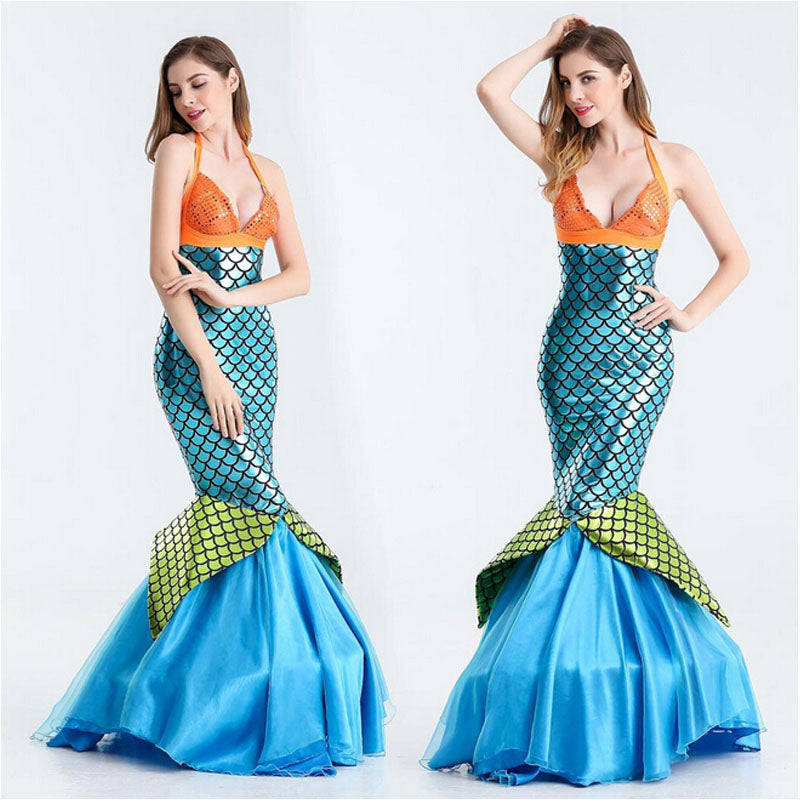 mermaid fancy dress ladies Amazon.com: Poboola Ariel Costume Women Mermaid Princess Dress Adult Halloween Party Cosplay Blue Classic Fancy Dress with Headwear XS : Clothing, Shoes & Jewelry